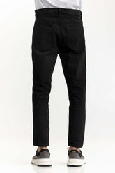 Black Basic Carrot Seamless Jeans 224-121-011